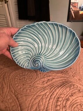 Vintage Nautilus Shell Dish by Olfaire in Portugal